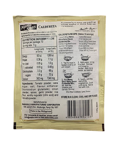 Mama Sita’s Caldereta Spicy Sauce Mix 50g