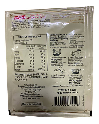 Mama Sita’s Lumpiang Shanghai Mix 40g