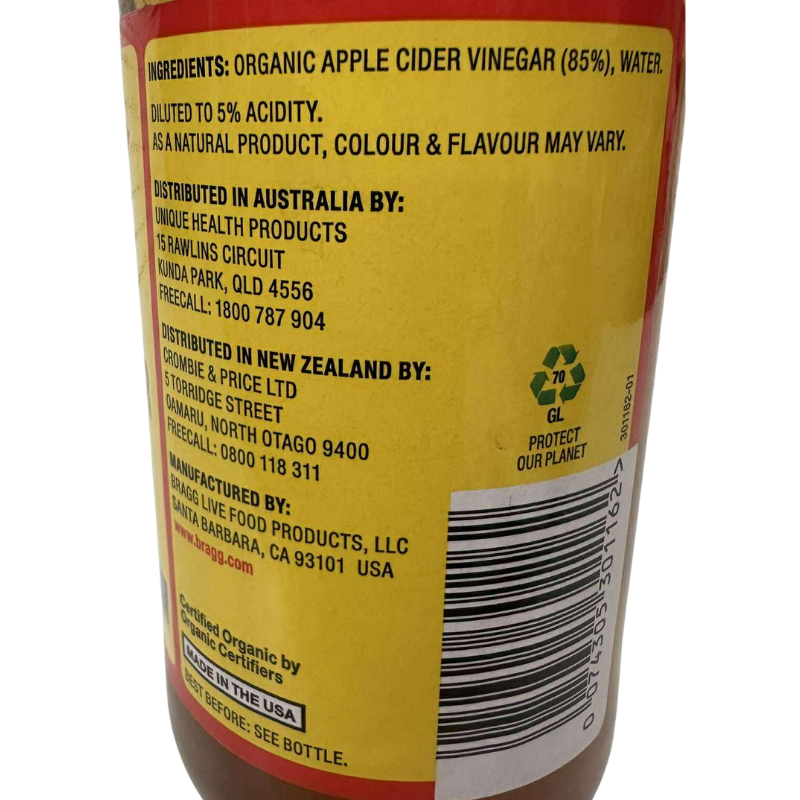 Bragg Organic Apple Cider Vinegar 473ml