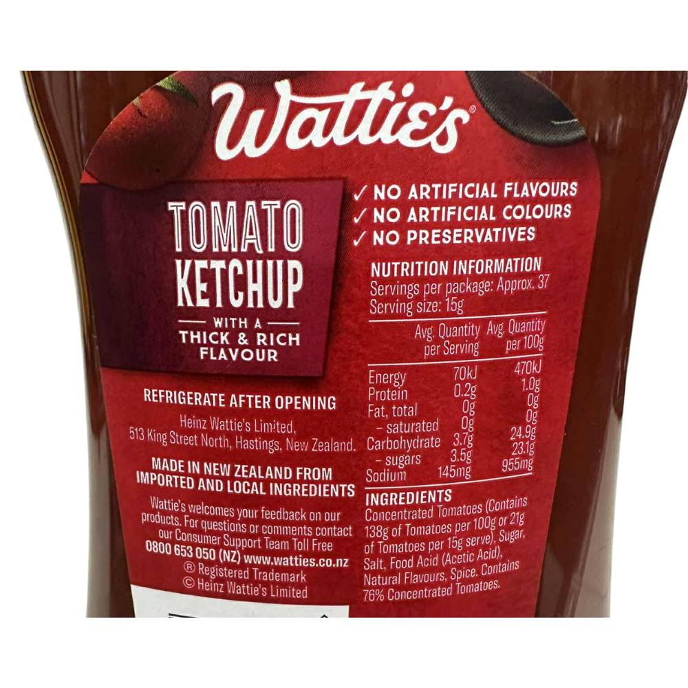 Wattie’s Tomato Ketchup 560g