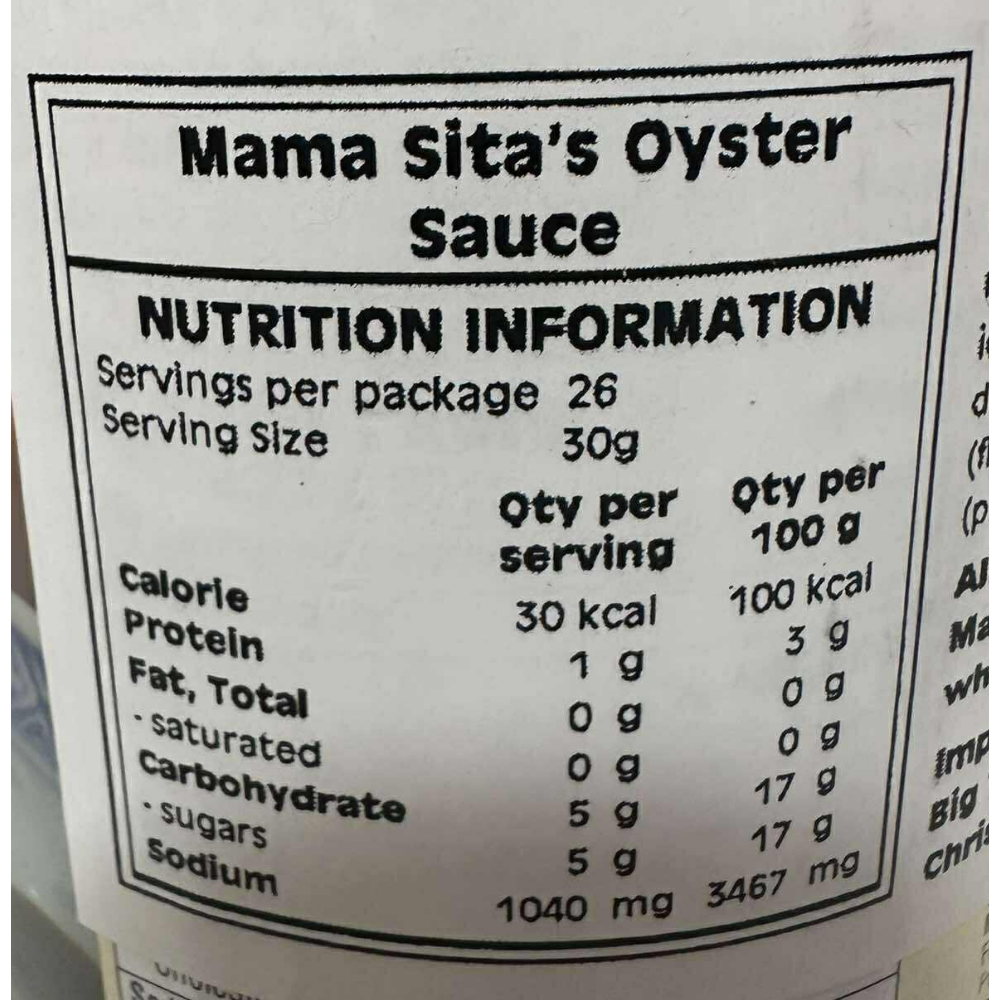 Mama Sita’s Oyster Sauce 765g