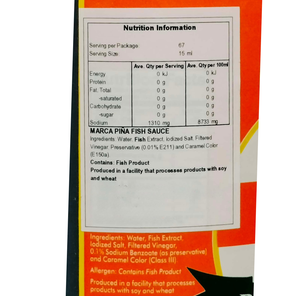 Marca Pina Patis Fish Sauce 1L
