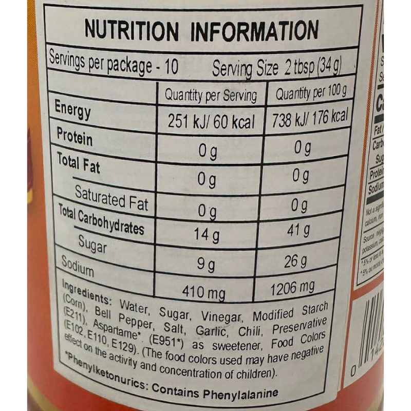 UFC Sweet Chili Sauce 340g