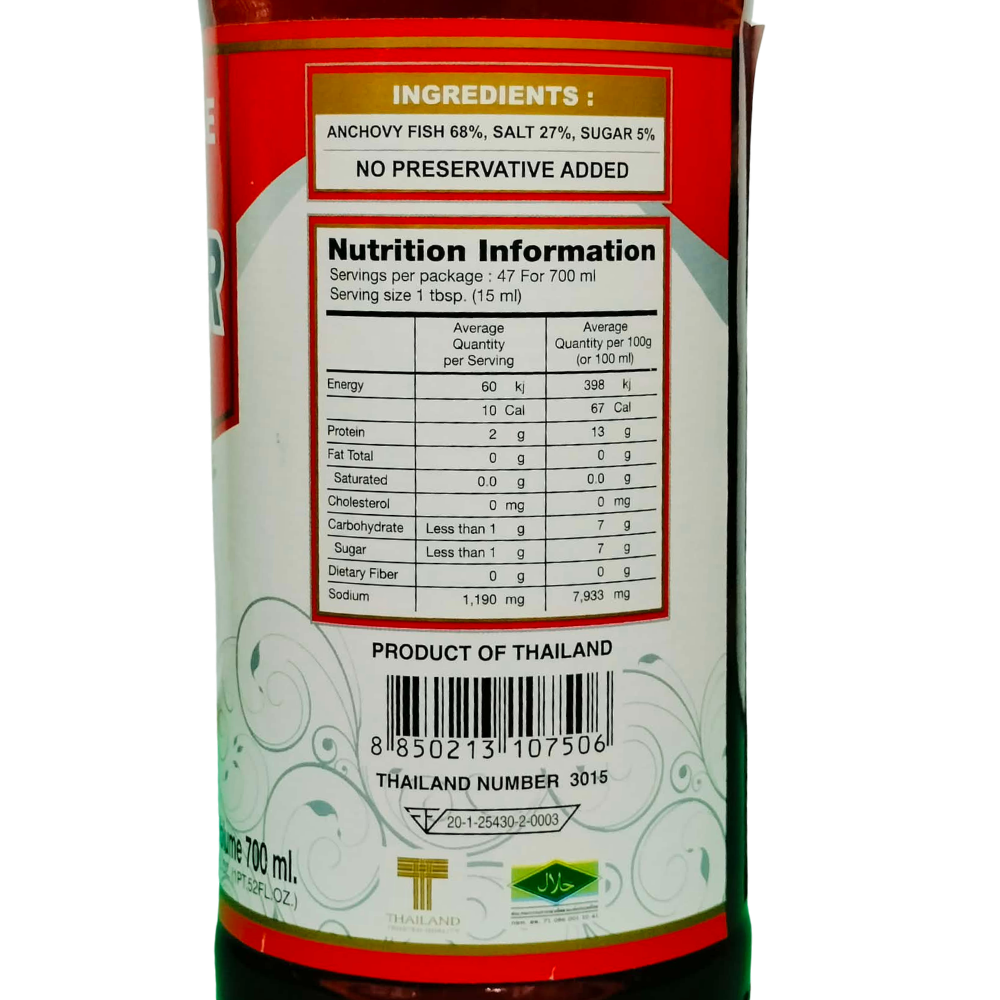 Oyster Nampla Fish Sauce Original 700ml
