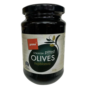 Pams Spanish Pitted Black Hojiblanca Olives 354g