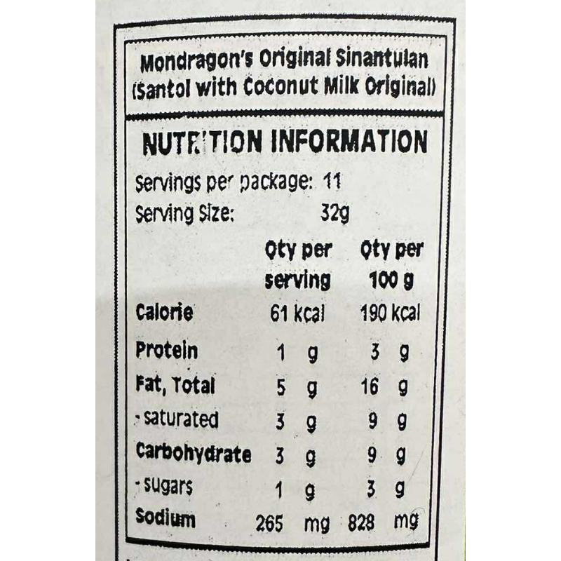 Mondragon Sinantulan Original 340g
