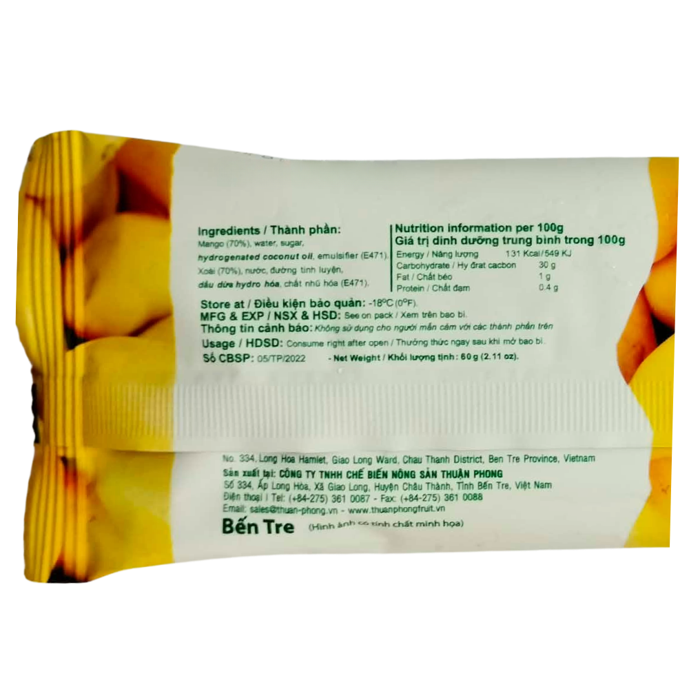 Bamboo T Popsicle Mango 60g