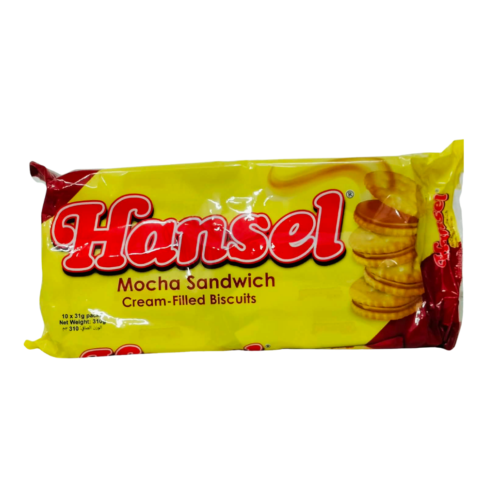 Hansel Mocha Sandwich Cream-Filled Biscuits 31gx10