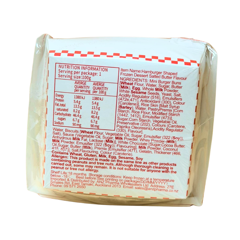 Burger Frozen Dessert Salted Butter Flavour 100g