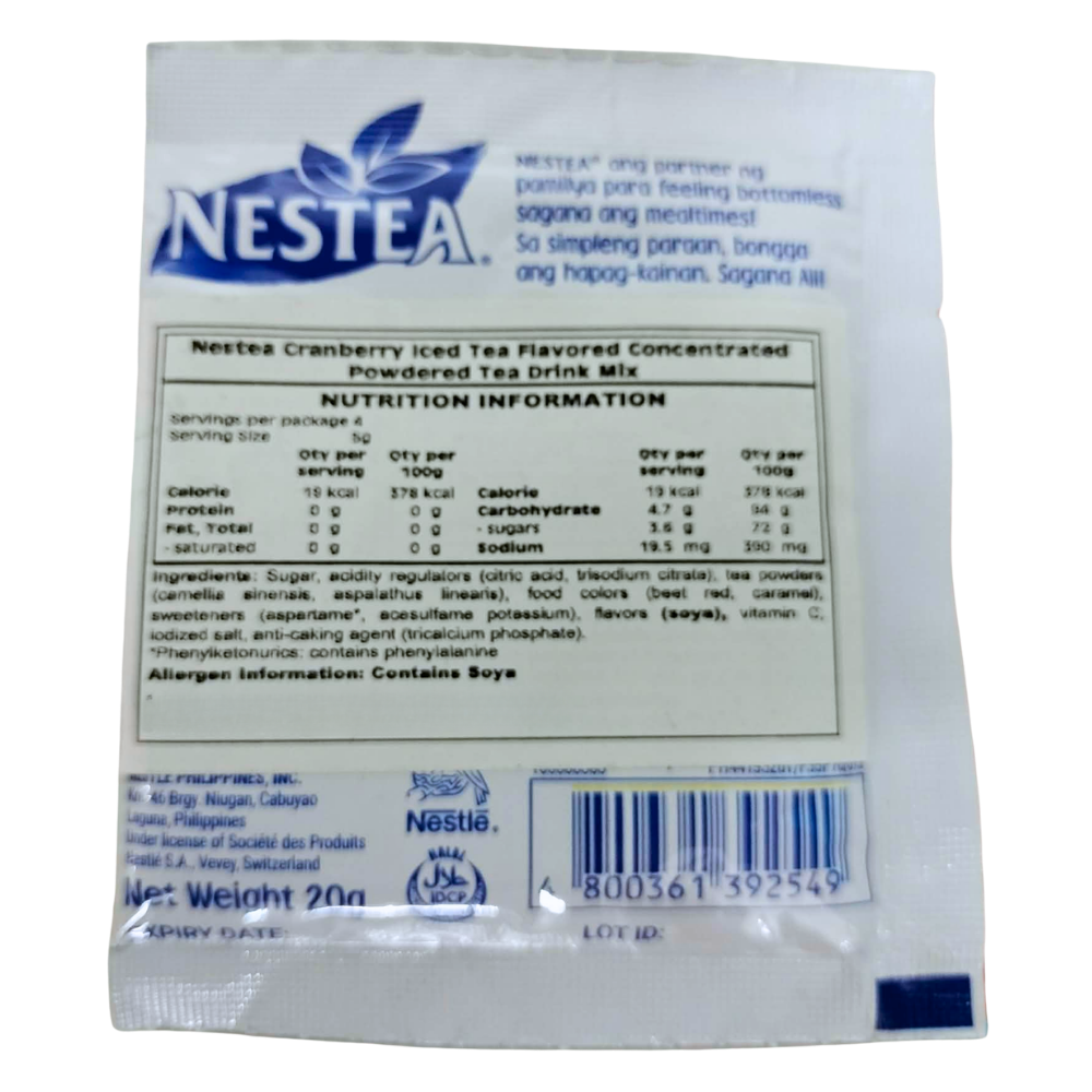NESTEA CRANBERRY ICED TEA 20G