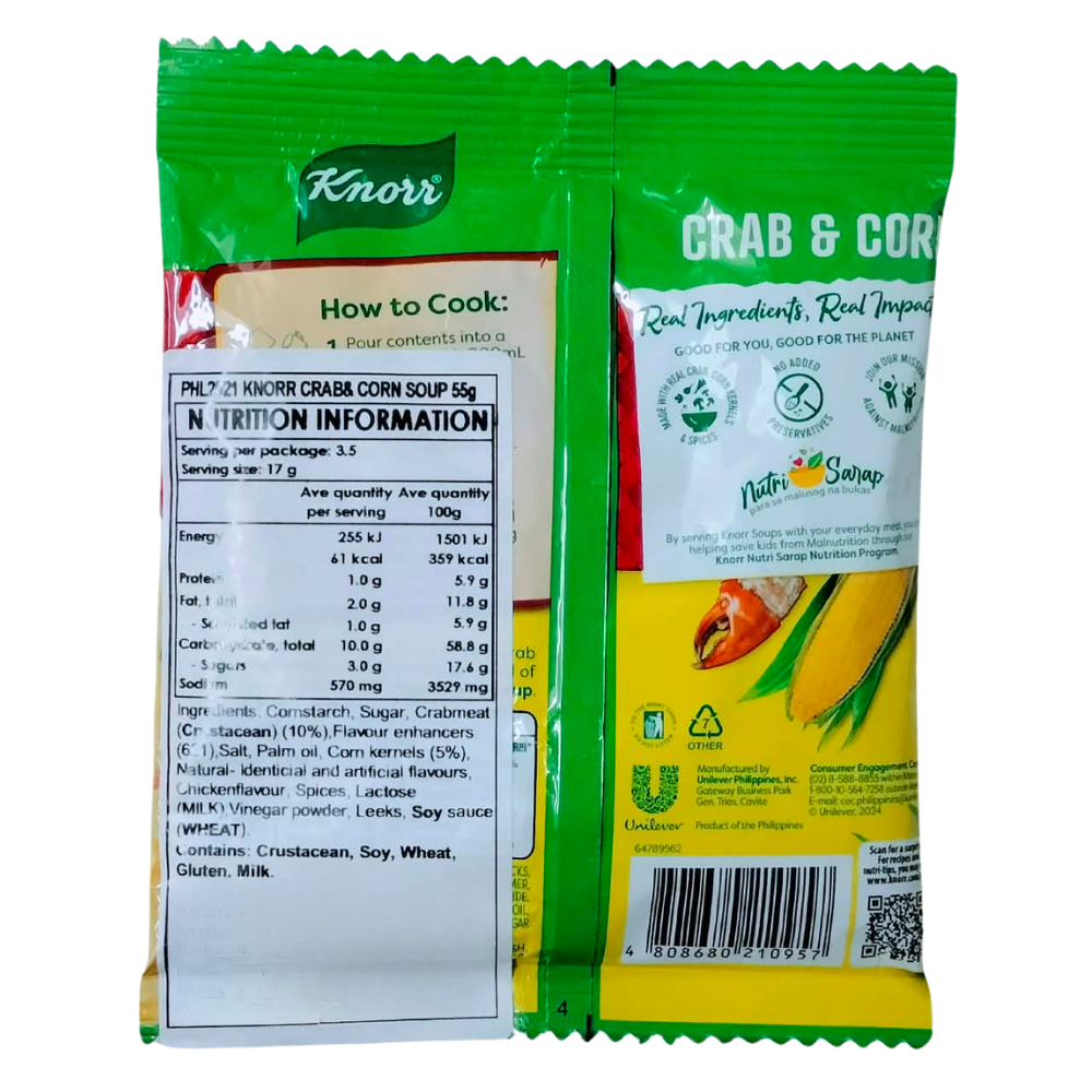 Knorr Crab&Corn Chinese-Style Soup 60g