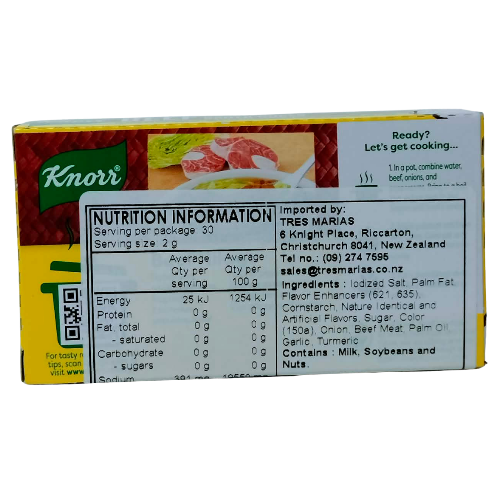 KNORR BEEF BROTH CUBES 60G