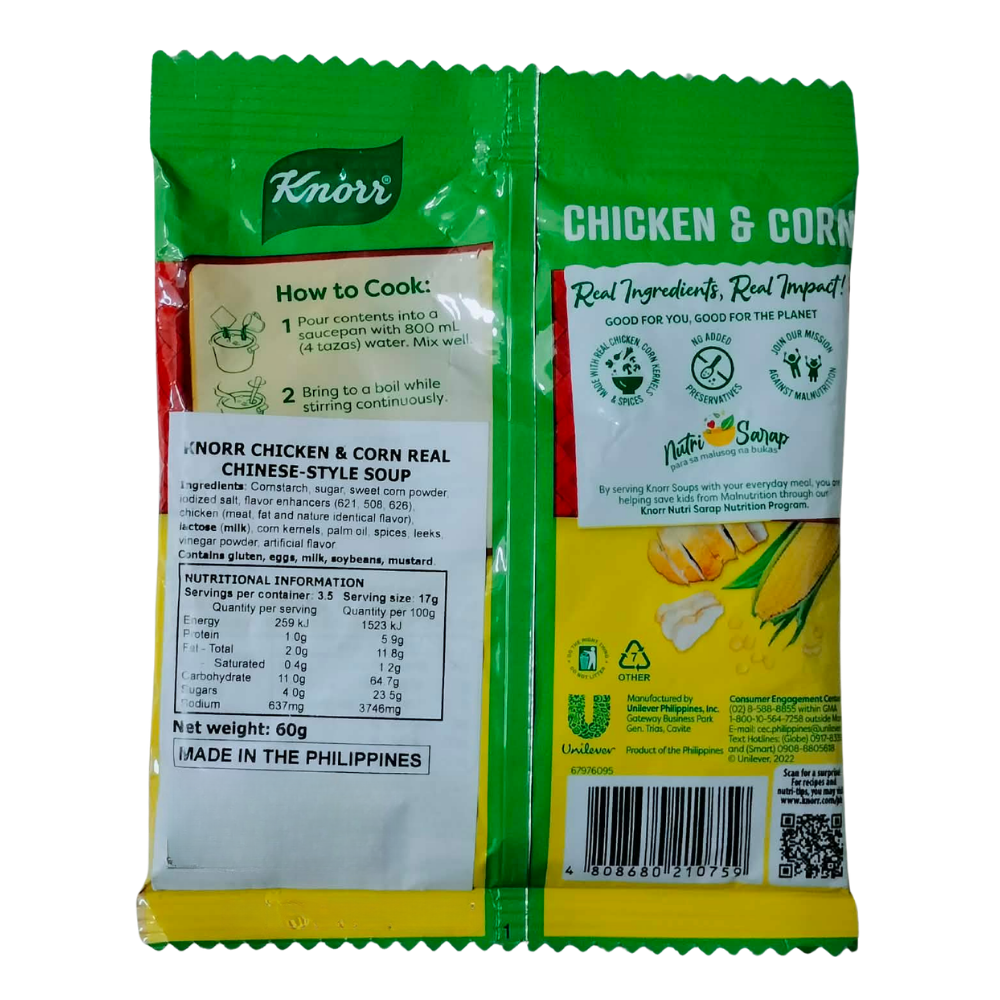 KNORR CHICKEN & CORN SOUP 60G