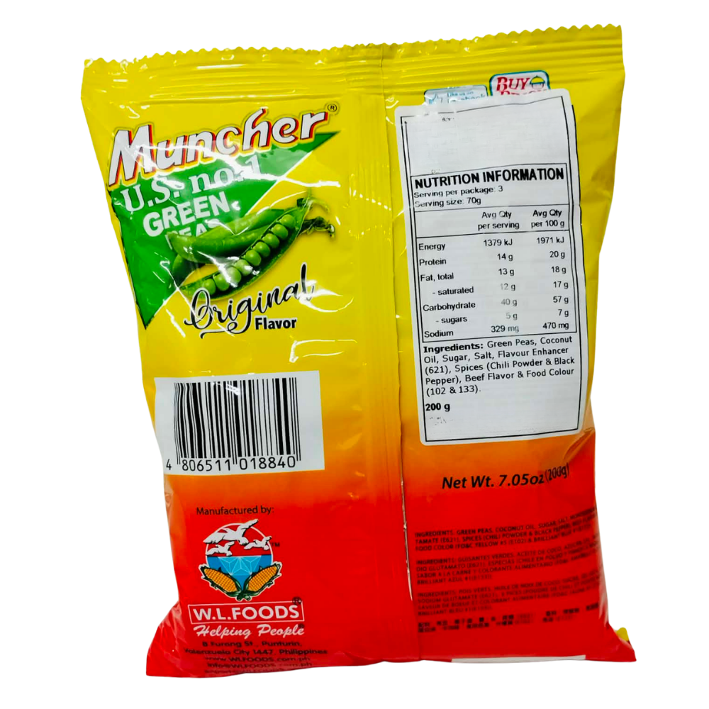 W.L. Muncher Green Peas 200g