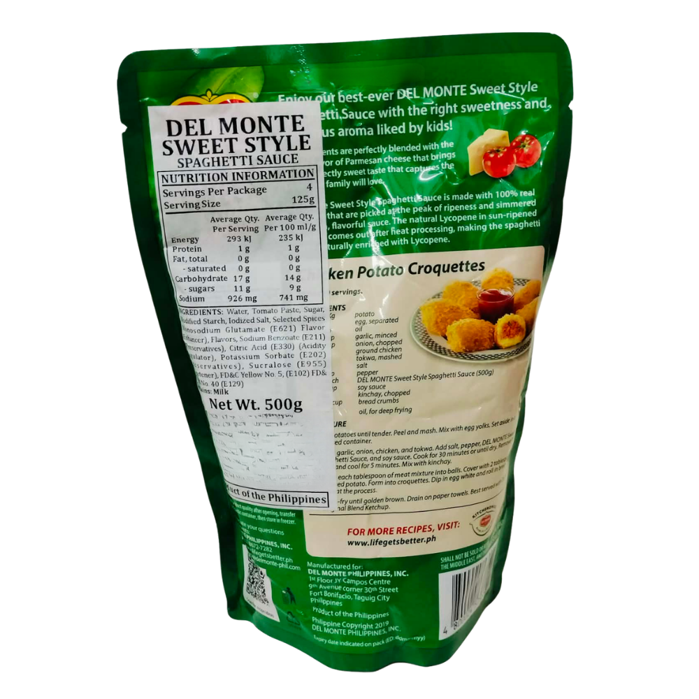 Del Monte Spaghetti Sauce Sweet 500g