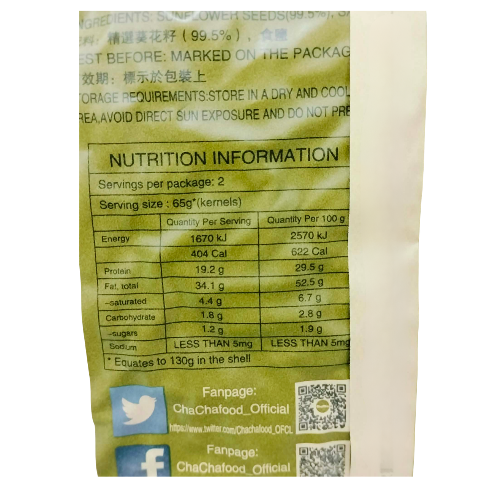 Cha Cha Sunflower Seed Original 260g