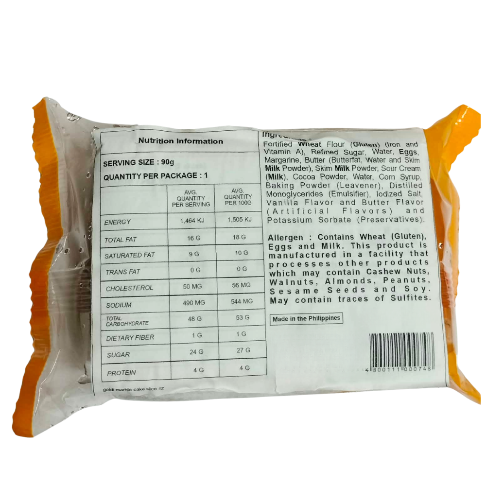 Goldilocks Cake Slice Marble 90G