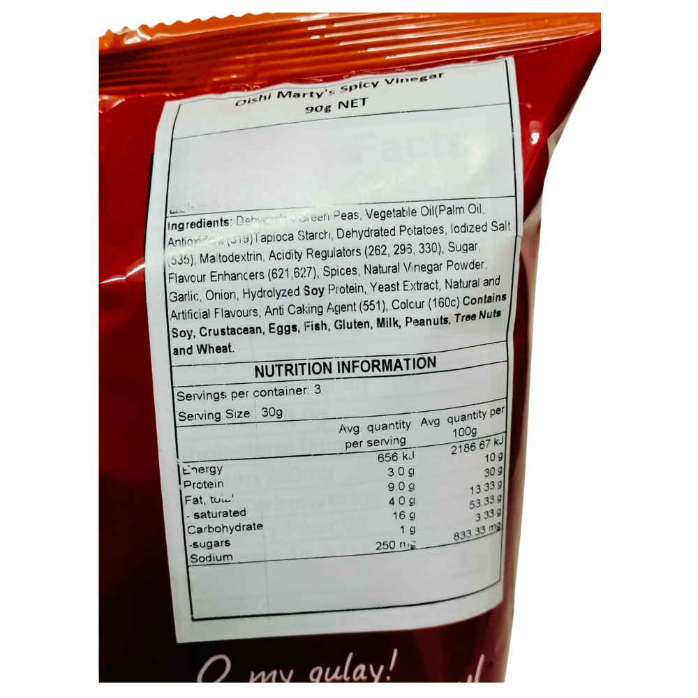 Oishi Marty's Spicy Vinegar Flavor 90g