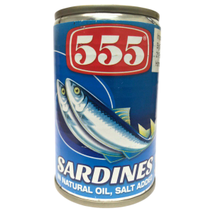 555 Sardines in Natural Oil-Salt Added 155g