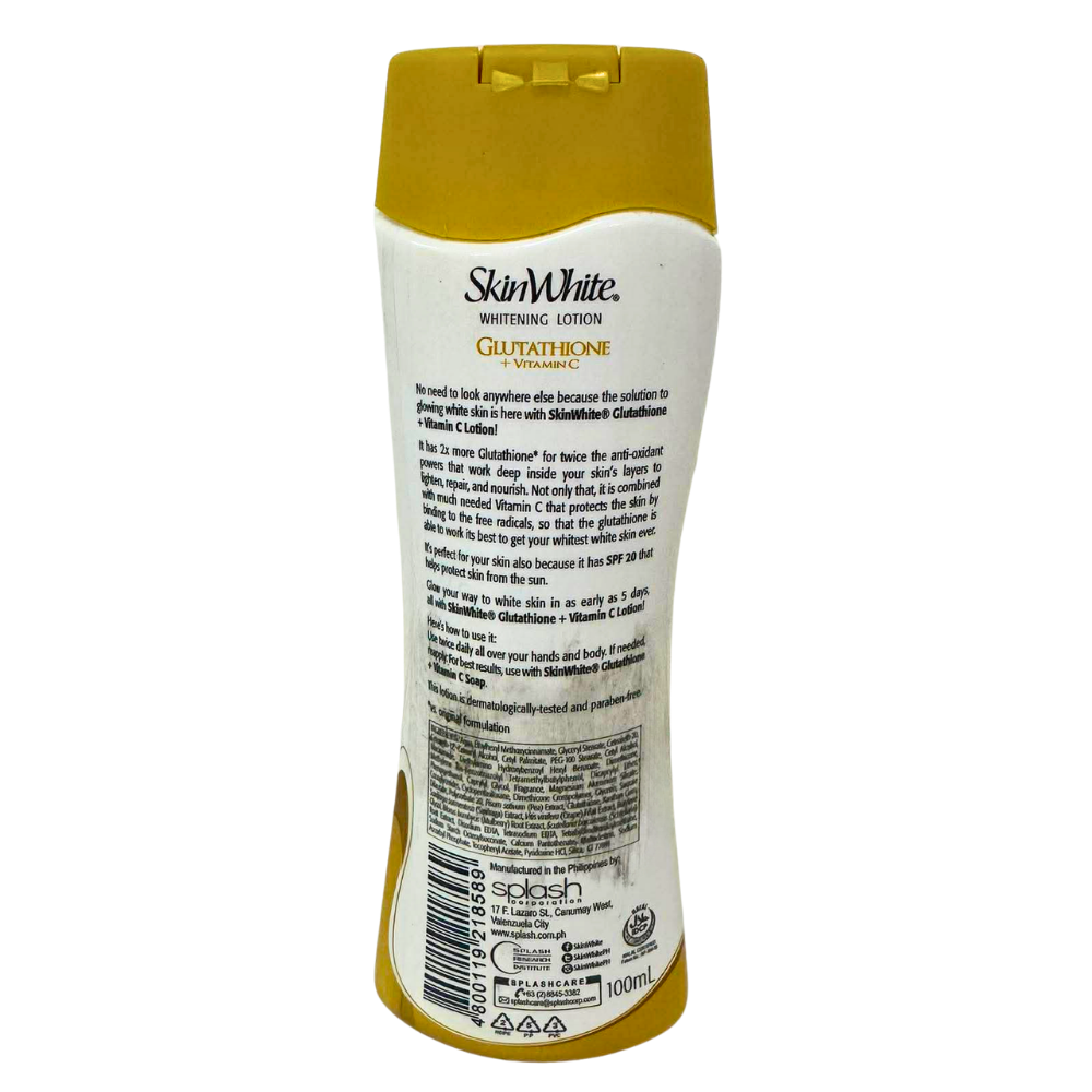 Skinwhite Lotion Glutathione+Vit C Spf20 Yellow 100ml