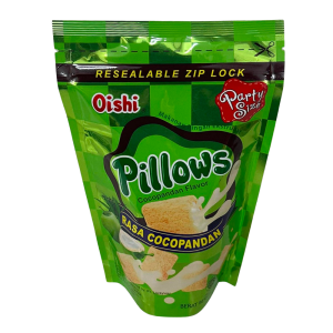 Oishi Pillows Coco Pandan Party Size 100g