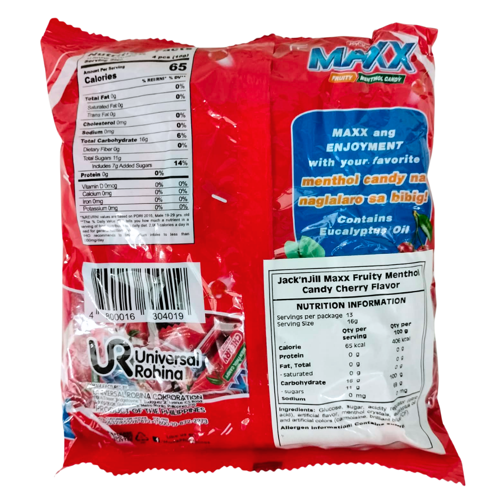 Maxx Cherry Menthol Candy 200g