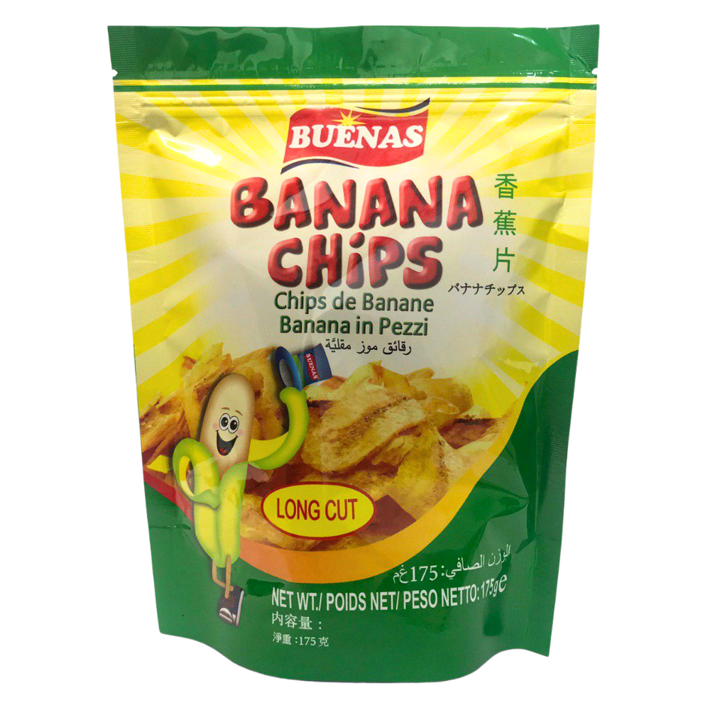 Buenas Banana Chips Long Cut 175g
