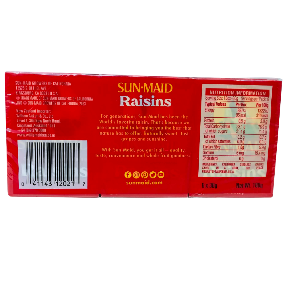 Sun Maid Raisins 30gx6pack