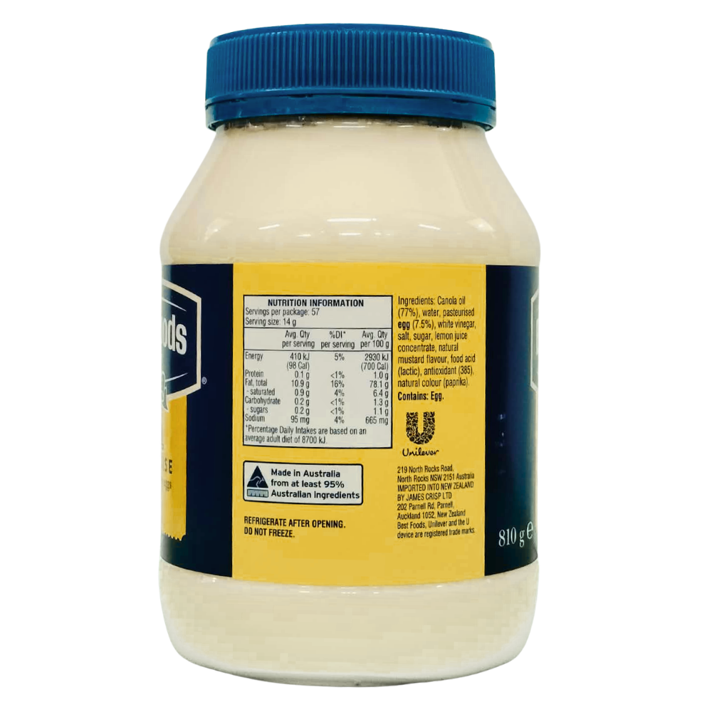 Best Foods Real Mayonnaise 810g