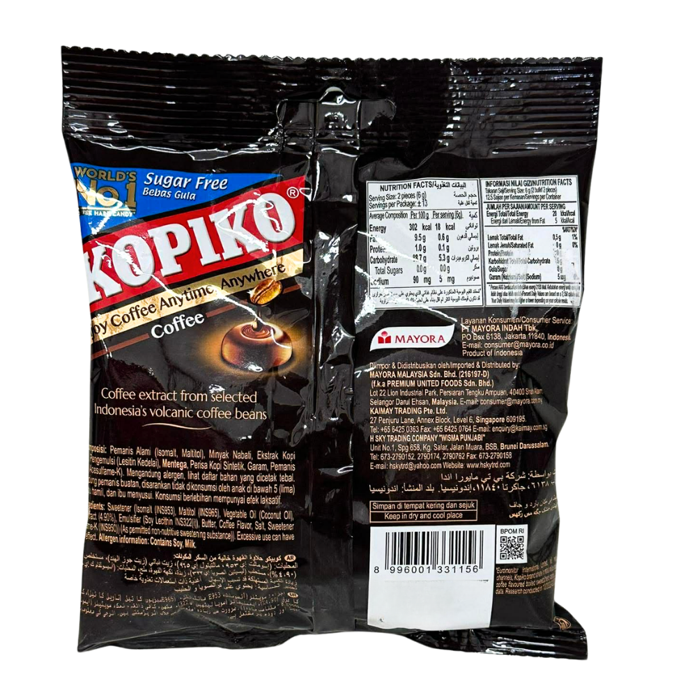 Kopiko Coffee Candy Sugar Free 75g